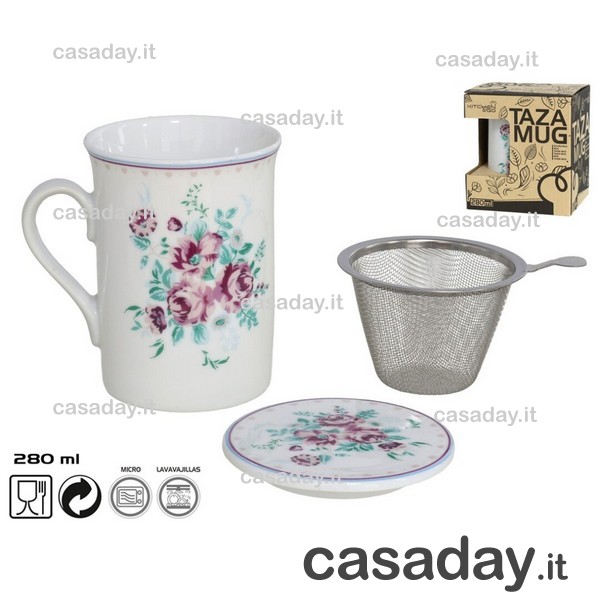 TISANIERA CERAMICA C-FILTRO INOX 